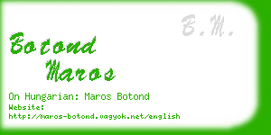 botond maros business card